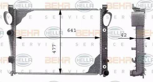 HELLA 8MK 376 712-574 - Радиатор, охлаждение двигателя avtokuzovplus.com.ua