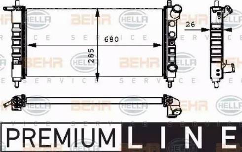 HELLA 8MK 376 712-701 - Радіатор, охолодження двигуна autocars.com.ua