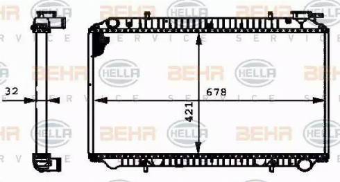 HELLA 8MK 376 712-731 - Радіатор, охолодження двигуна autocars.com.ua