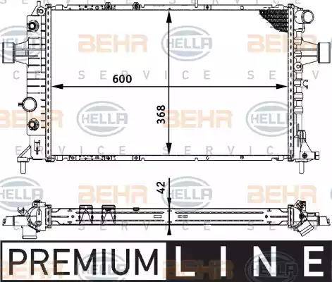 HELLA 8MK 376 713-011 - Радиатор, охлаждение двигателя autodnr.net