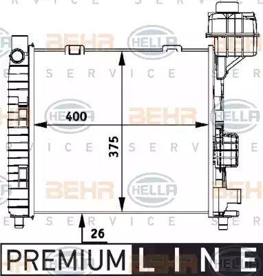 HELLA 8MK 376 713-031 - Радіатор, охолодження двигуна autocars.com.ua