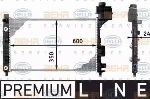 HELLA 8MK 376 713-041 - Радіатор, охолодження двигуна autocars.com.ua