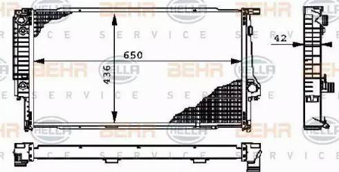 HELLA 8MK 376 713-221 - Радіатор, охолодження двигуна autocars.com.ua