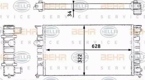 HELLA 8MK 376 713-424 - Радиатор, охлаждение двигателя avtokuzovplus.com.ua