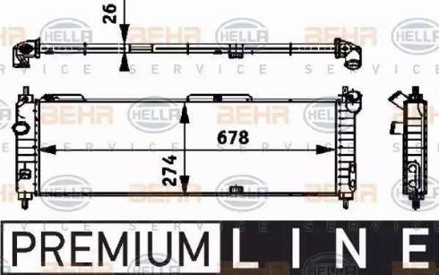 HELLA 8MK 376 713-571 - Радіатор, охолодження двигуна autocars.com.ua