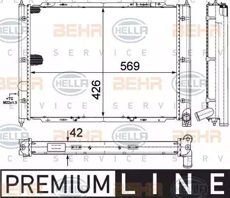 HELLA 8MK 376 713-631 - Радіатор, охолодження двигуна autocars.com.ua