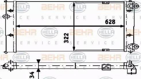 HELLA 8MK 376 713-731 - Радіатор, охолодження двигуна autocars.com.ua