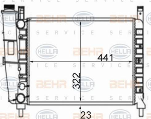 HELLA 8MK 376 714-054 - Радіатор, охолодження двигуна autocars.com.ua