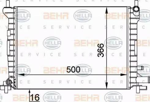 HELLA 8MK 376 714-061 - Радіатор, охолодження двигуна autocars.com.ua