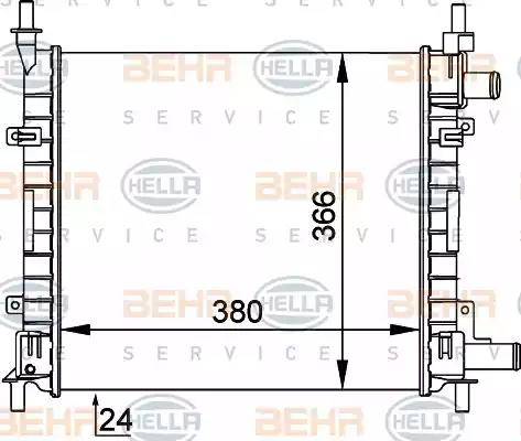 HELLA 8MK 376 714-251 - Радиатор, охлаждение двигателя avtokuzovplus.com.ua