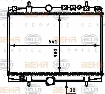 HELLA 8MK 376 714-411 - Радиатор, охлаждение двигателя avtokuzovplus.com.ua