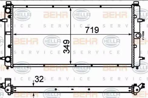 HELLA 8MK 376 714-481 - Радиатор, охлаждение двигателя avtokuzovplus.com.ua