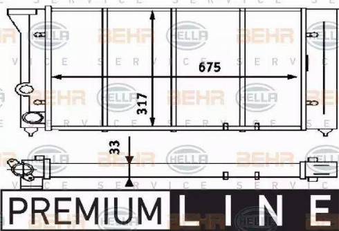 HELLA 8MK 376 714-561 - Радіатор, охолодження двигуна autocars.com.ua