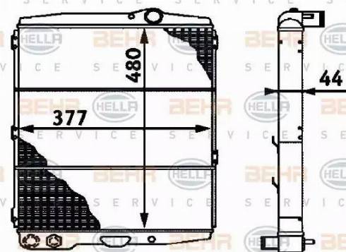 HELLA 8MK 376 714-721 - Радіатор, охолодження двигуна autocars.com.ua