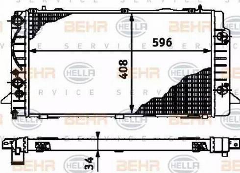 HELLA 8MK 376 714-761 - Радіатор, охолодження двигуна autocars.com.ua