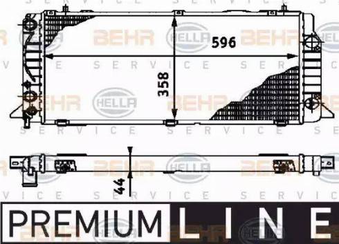 HELLA 8MK 376 714-771 - Радіатор, охолодження двигуна autocars.com.ua