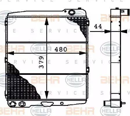 HELLA 8MK 376 715-031 - Радіатор, охолодження двигуна autocars.com.ua