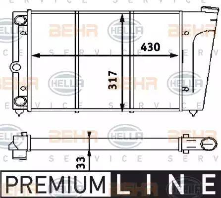 HELLA 8MK 376 715-151 - Радіатор, охолодження двигуна autocars.com.ua