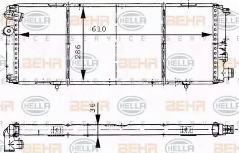 HELLA 8MK 376 715-351 - Радіатор, охолодження двигуна autocars.com.ua