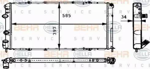 HELLA 8MK 376 715-531 - Радіатор, охолодження двигуна autocars.com.ua