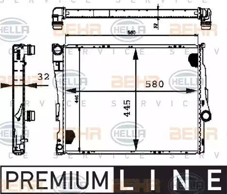 HELLA 8MK 376 716-251 - Радіатор, охолодження двигуна autocars.com.ua