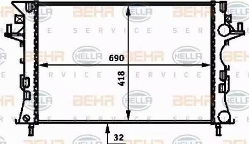 HELLA 8MK 376 716-304 - Радіатор, охолодження двигуна autocars.com.ua