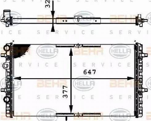 HELLA 8MK 376 716-321 - Радіатор, охолодження двигуна autocars.com.ua