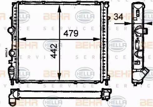 HELLA 8MK 376 716-371 - Радіатор, охолодження двигуна autocars.com.ua