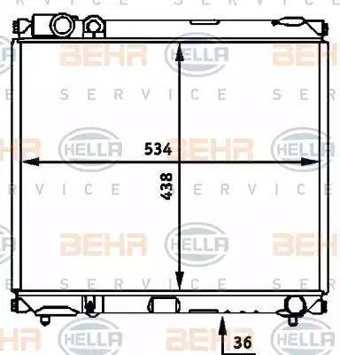 HELLA 8MK 376 716-441 - Радіатор, охолодження двигуна autocars.com.ua