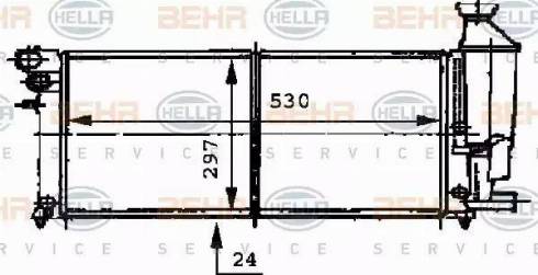 HELLA 8MK 376 716-471 - Радіатор, охолодження двигуна autocars.com.ua