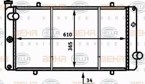 HELLA 8MK 376 716-541 - Радіатор, охолодження двигуна autocars.com.ua