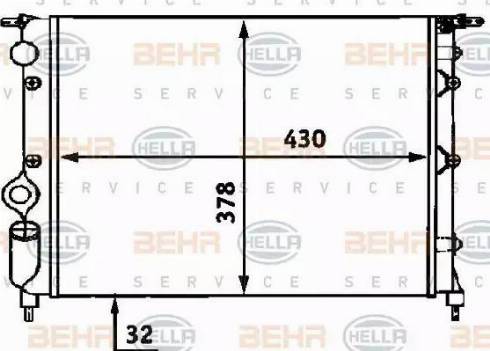 HELLA 8MK 376 716-601 - Радіатор, охолодження двигуна autocars.com.ua