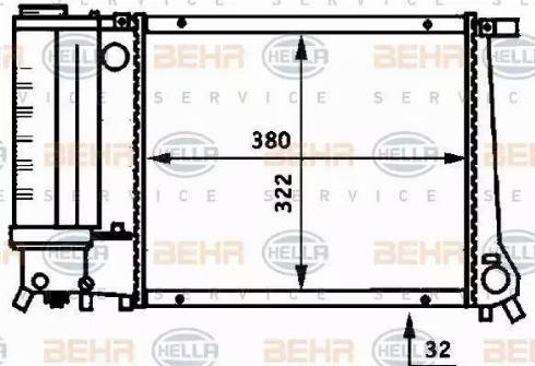 HELLA 8MK 376 717-224 - Радіатор, охолодження двигуна autocars.com.ua