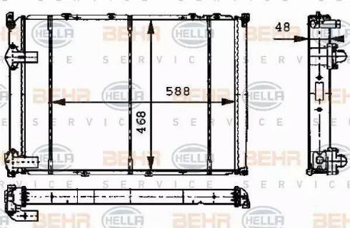 HELLA 8MK 376 717-371 - Радіатор, охолодження двигуна autocars.com.ua