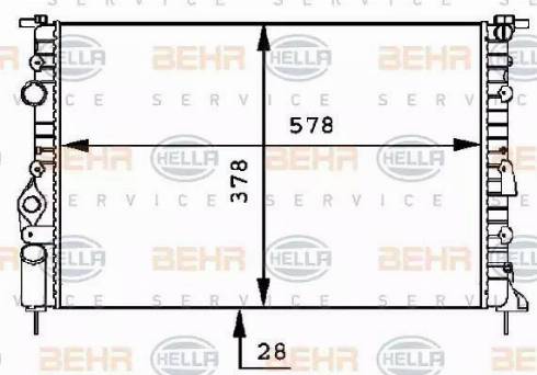 HELLA 8MK 376 717-451 - Радиатор, охлаждение двигателя avtokuzovplus.com.ua