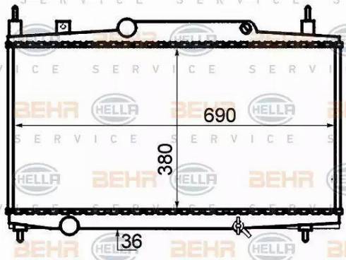 HELLA 8MK 376 717-581 - Радіатор, охолодження двигуна autocars.com.ua