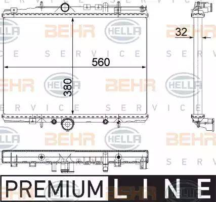 HELLA 8MK 376 718-041 - Радіатор, охолодження двигуна autocars.com.ua