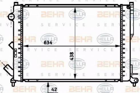 HELLA 8MK 376 718-061 - Радіатор, охолодження двигуна autocars.com.ua