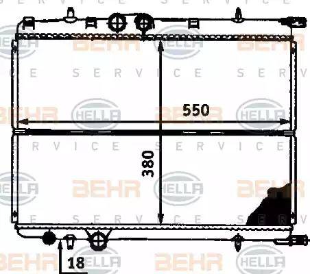 HELLA 8MK 376 718-171 - Радіатор, охолодження двигуна autocars.com.ua