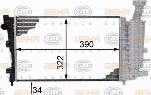 HELLA 8MK 376 718-301 - Радіатор, охолодження двигуна autocars.com.ua