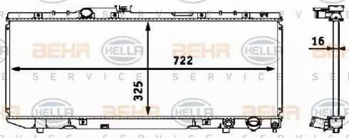 HELLA 8MK 376 718-401 - Радіатор, охолодження двигуна autocars.com.ua