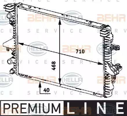 HELLA 8MK 376 719-171 - Радіатор, охолодження двигуна autocars.com.ua