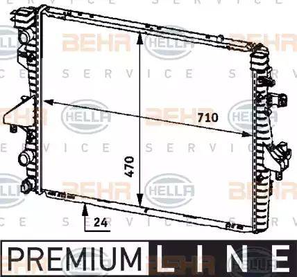 HELLA 8MK 376 719-181 - Радіатор, охолодження двигуна autocars.com.ua