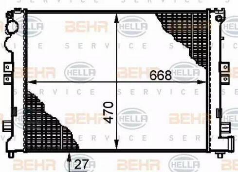 HELLA 8MK 376 719-231 - Радіатор, охолодження двигуна autocars.com.ua