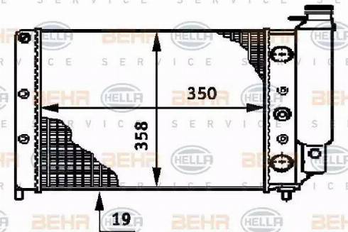 HELLA 8MK 376 719-311 - Радіатор, охолодження двигуна autocars.com.ua