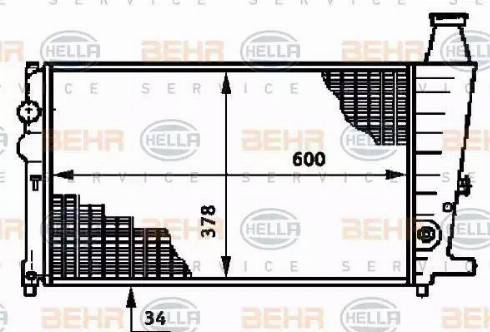 HELLA 8MK 376 719-381 - Радіатор, охолодження двигуна autocars.com.ua