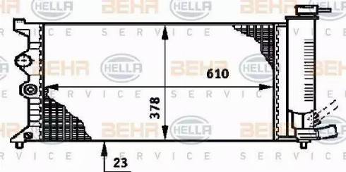 HELLA 8MK 376 719-431 - Радіатор, охолодження двигуна autocars.com.ua