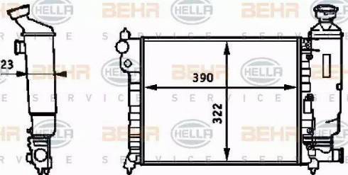 HELLA 8MK 376 720-001 - Радіатор, охолодження двигуна autocars.com.ua