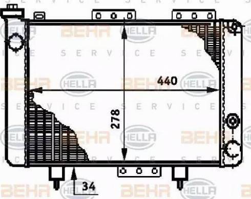 HELLA 8MK 376 720-041 - Радіатор, охолодження двигуна autocars.com.ua