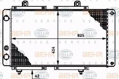 HELLA 8MK 376 720-071 - Радіатор, охолодження двигуна autocars.com.ua